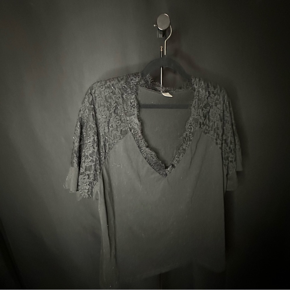 Amazon Black Lace Top